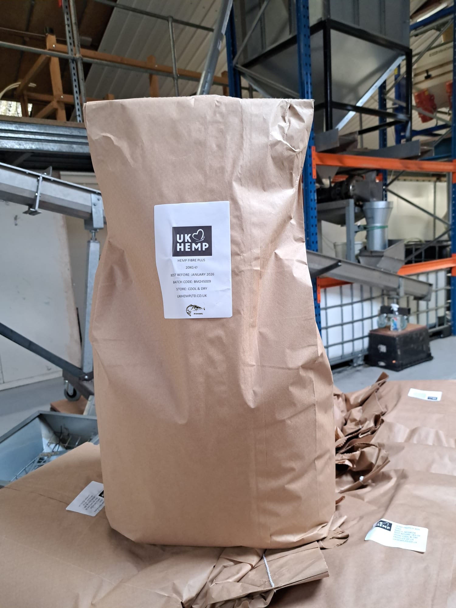 Uk Hemp Fibre plus for fishing in a 10kg bag